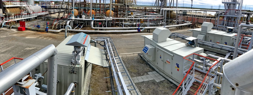 SGCU (on left) is a part of the low-pressure booster compressor station